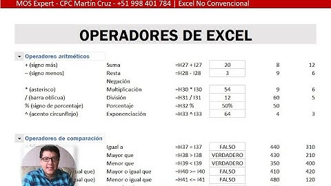 💥Operadores de Excel💥Tipos y Fórmulas