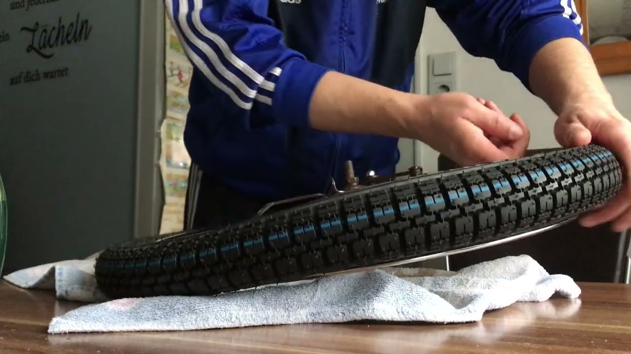 Mofa Reifen aufziehen ohne Werkzeug !!