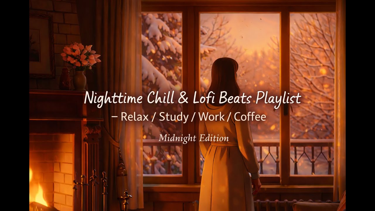🌙🔥 Nighttime Chill & Lofi Beats Playlist - Relax / Study / Work / Coffee ☕