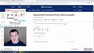 Video lesson - Exponential Functions from Tables and Graphs