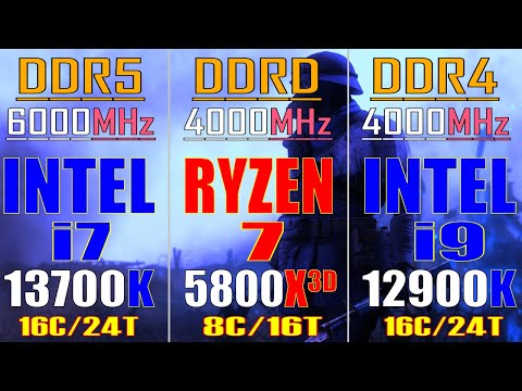 INTEL i7 13700K (DDR5) vs RYZEN 7 5800X3D (DDR4) vs INTEL i9 12900K (DDR5) || PC GAMES TEST ||