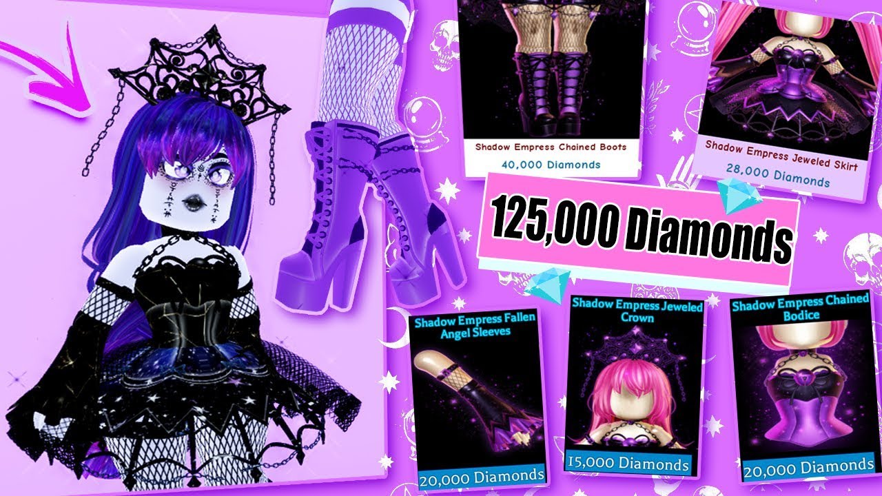 ROYALE HIGH - (Halloween Halo 2018 + Shadow Empress Set + 200K Diamonds) -  Cheap £78.37 - PicClick UK