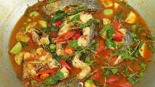 วิธีทำแกงป่าปลานิลให้อร่อยTilapia Fish Red Curry