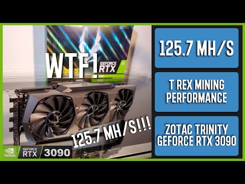 125.7 MH/s !!! RTX 3090 Zotac Trinity | Ethereum Mining Close Up