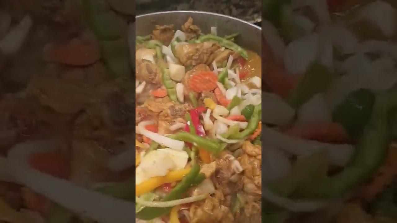 Oxtail, Curry Chicken, Rice and Peas Steamed Cabbage and Homemade cornbread