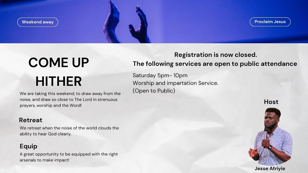 Come Up Hither Day 2 Evening | The Holy Spirit | A Weekend Away with ...