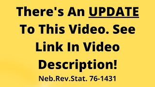 Nebraska Landlord Tenant Law   Nebraska's 3 Day Notice for NonPayment of Rent