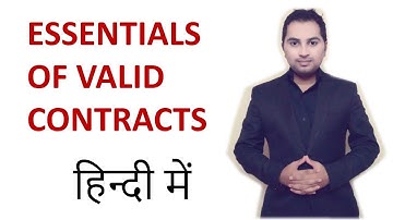 Essentials of a valid contract - indian contract act 1872 | CA CPT | CS & CMA | LLB | ccs