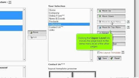 Changing your page structure in RVSiteBuilder - Canadian Web Hosting