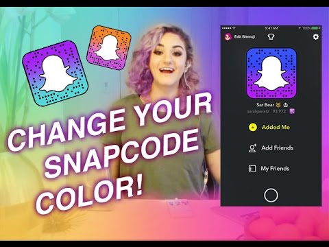 How To Change Your Snapcode Color Sarah Peretz Youtube