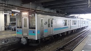 松本駅Ｅ127系篠ノ井線発車