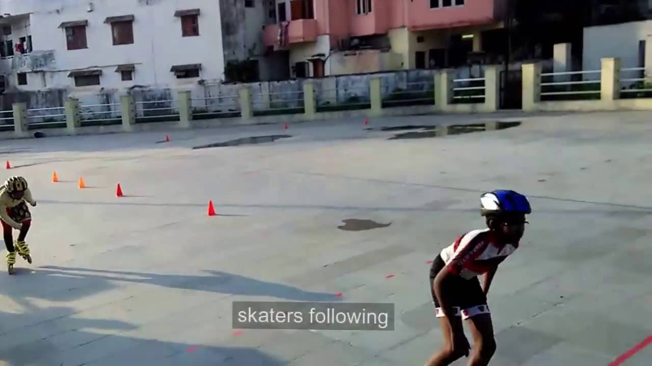 In-line skating practice at KVBR skating rink