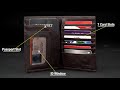 《TRAVELON》左翻防護護照夾(咖) | RFID防盜 護照保護套 護照包 多功能收納包 product youtube thumbnail