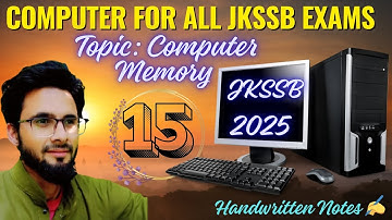 Computer Memory Part 2 Theory || For All Upcoming Jkssb Exams 