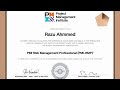 PMI Risk Management professional success journey-  Razu RMP LL Journey on 9 May 2026