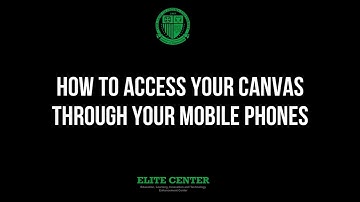 How to access CANVAS through mobile browser