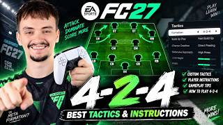 EA FC 27 - THE MOST OVERPOWERED FORMATION 4-2-4 TUTORIAL BEST TACTICS & INSTRUCTIONS HOW TO PLAY 424