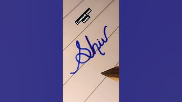 "Shiv" is beautiful name | Cursive writing #shortsfeed #viral #trending #cursivewriting #shorts