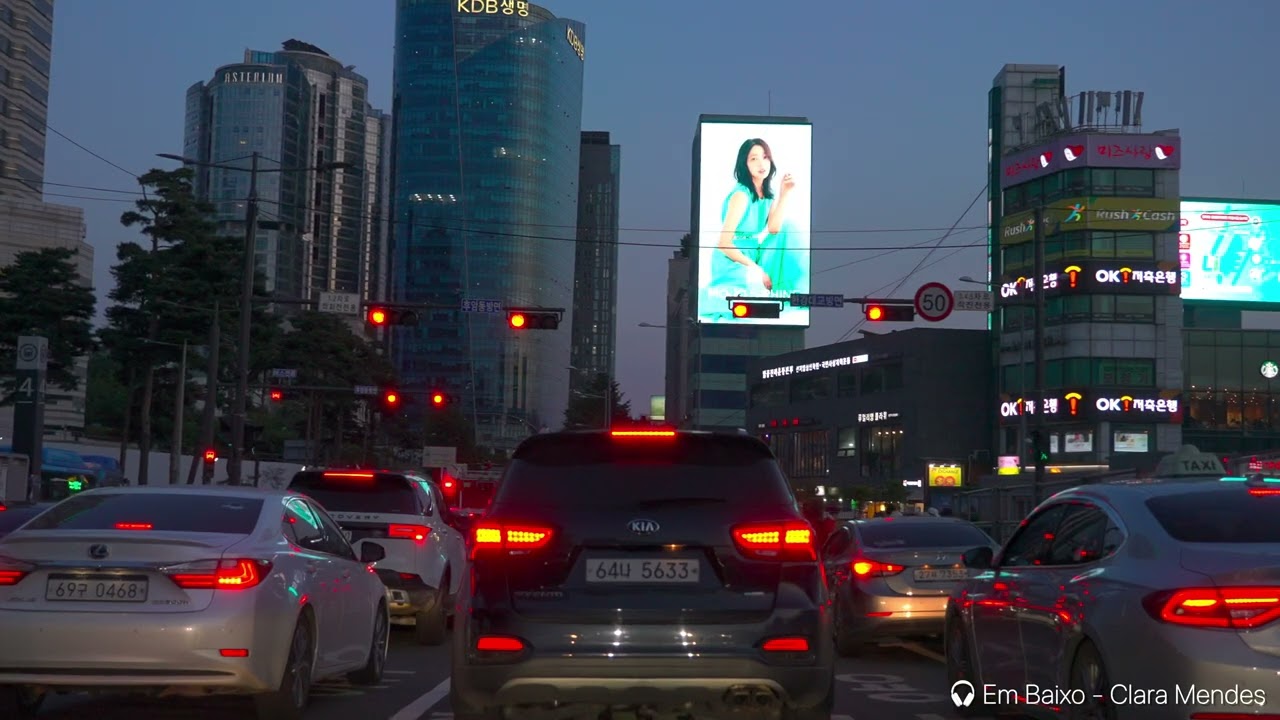 Night Driving Seoul City | Road to Lotte World Tower and Chill Music | POV 4K HDR