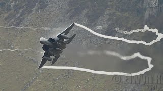 F-15 Strike Eagle Low Fly In The Mach Loop!!