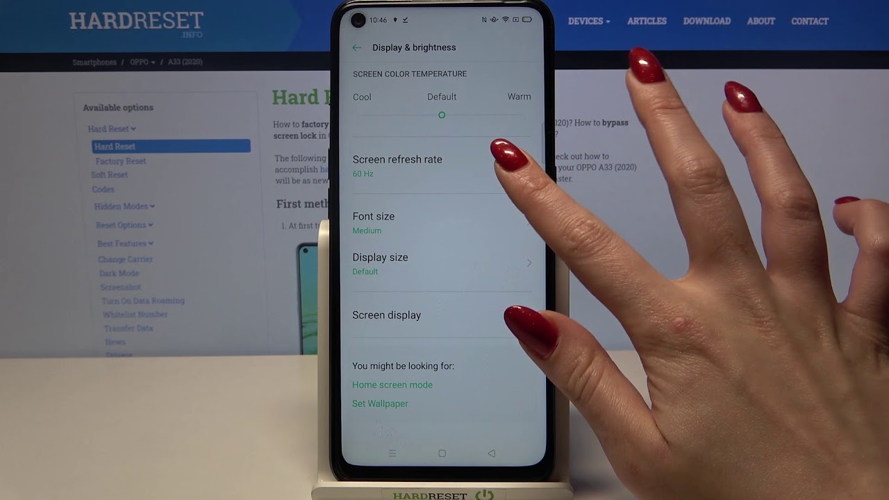 How to Change Display Refresh Rate in OPPO A33 2020 Screen Refresh