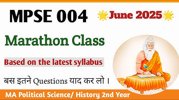 MPSE 004 Important Questions One Shot Revision | IGNOU MPSE 004 June 2025 Important Questions 2025