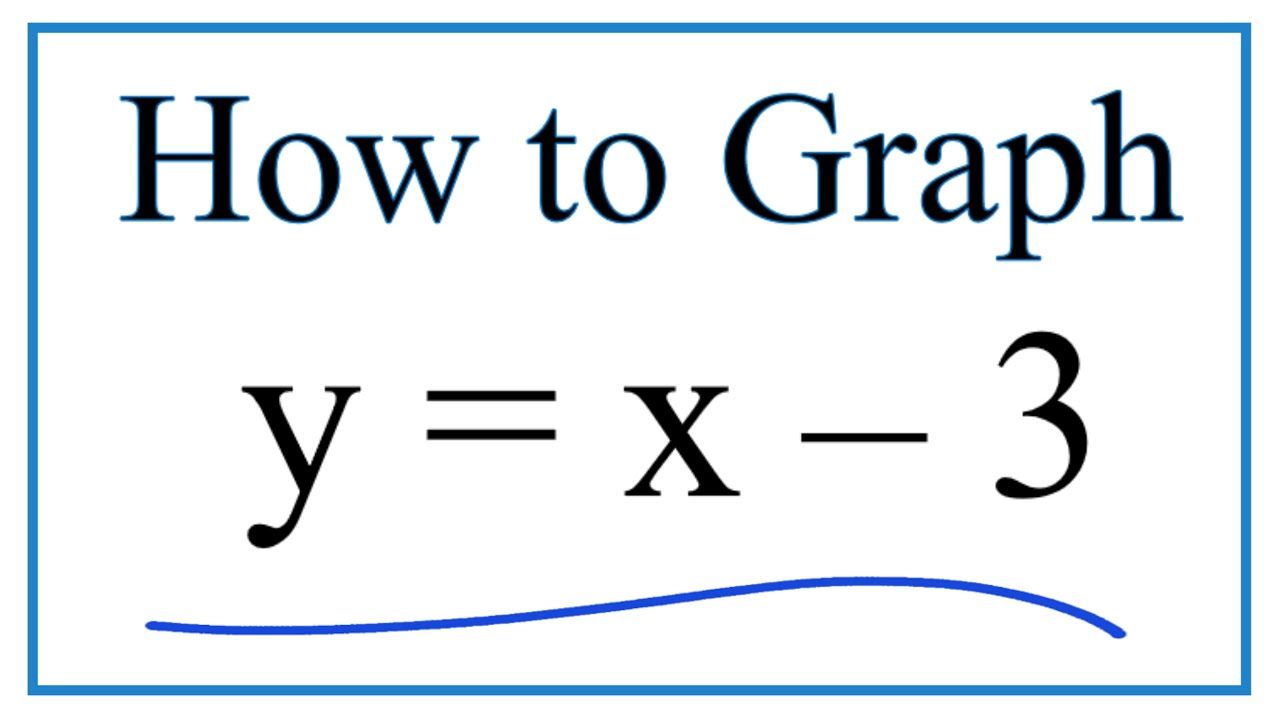 How To Graph Y X 3 Y X Minus 3 Youtube