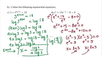 Precal Lesson 28 Exponential and Logarithmic Equations