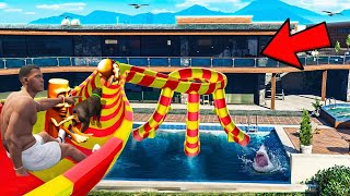 картинка: ФРАНКЛИН ҚАУІПТІ АКВАПАРКТЕН СЕКІРДІ (GTA V)