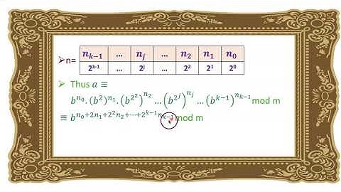 modular exponentiation by repeated squaring method
