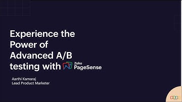 Experience the Power of Advanced A/B Testing with Zoho PageSense