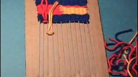 Weaving on a Cardboard Loom