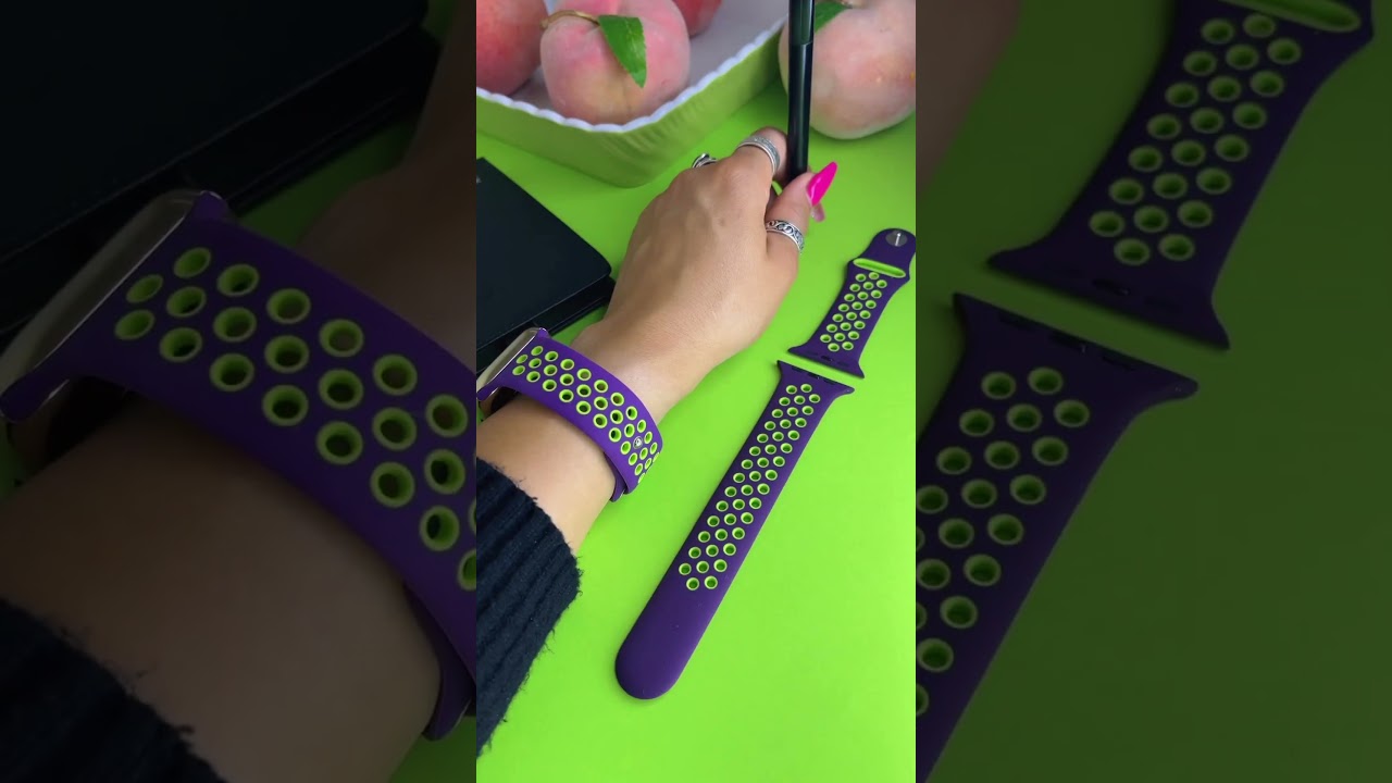 Apple watch uyumlu delikli silikon kordon