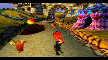 Crash Bandicoot Warped: Level 15 - Double Header - Crystal + Box Gem