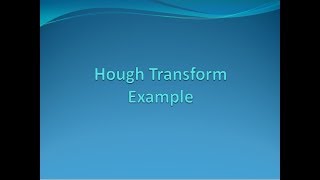 Hough transform sum with complete explanation
