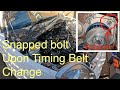 Cambelt change on Alfa Romeo Mito end up in snapped water pump bolt
