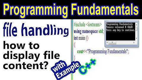 Reading Data from File using C++ Code || Display File Contents