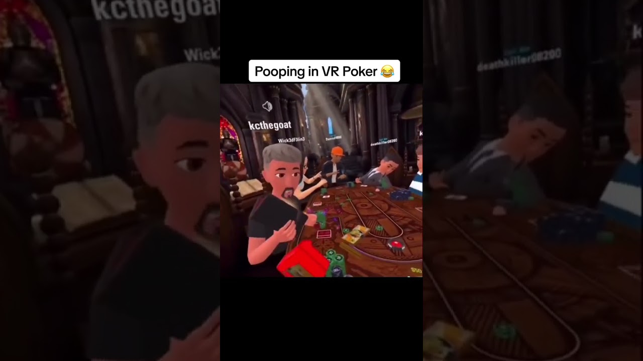 Pooping in VR poker !! 
