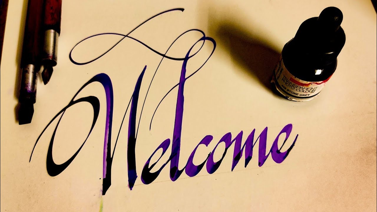 Calligraphy Welcome Lettering Cursive Handwriting How To Write calligraphy-welcome-lettering-cursive-handwriting-how-to-write