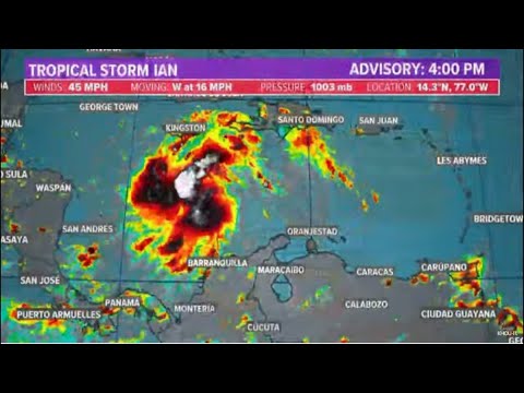 Tropical Storm Ian Update: Forecast path, satellite image and spaghetti models