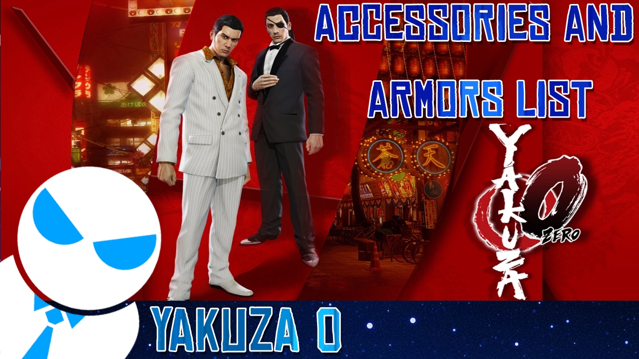 YAKUZA 0 List of Armors and Accessories YouTube