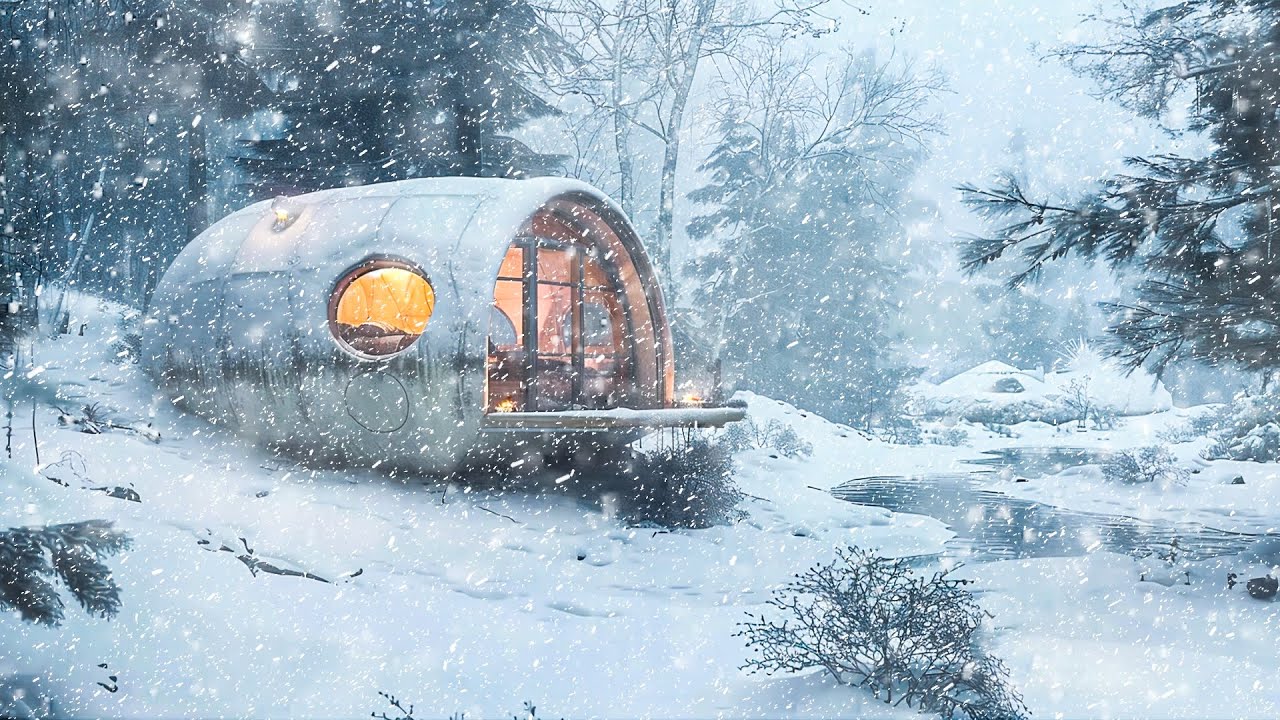 Intense Winter Storm by the Lake ┇ Howling Wind & Blowing Snow ┇ Sleep ...