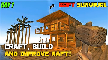 Playing First time Raft Survival || Part-1 Craft and survival ||