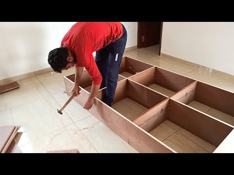 How to make plywood rack on wall 