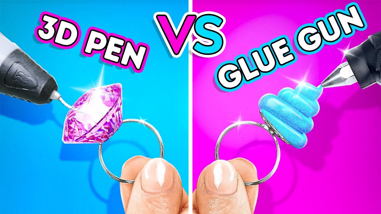 GENIUS 3D PEN & HOT GLUE GUN HACKS FOR SCHOOL! ️Fun DIY Ideas ...