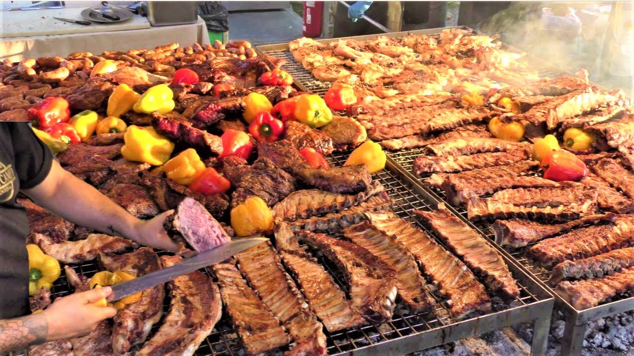 Steaks Pork Meat - Argentina, Asado, Legs, Grilled Ribs, Street in Veal Italy. YouTube Food Sausages, from