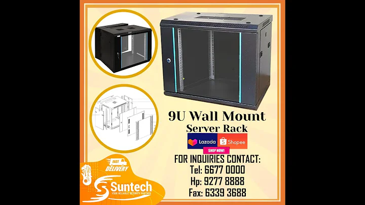 9U Server Rack Network Cabinet Wall Mounted Data Rack