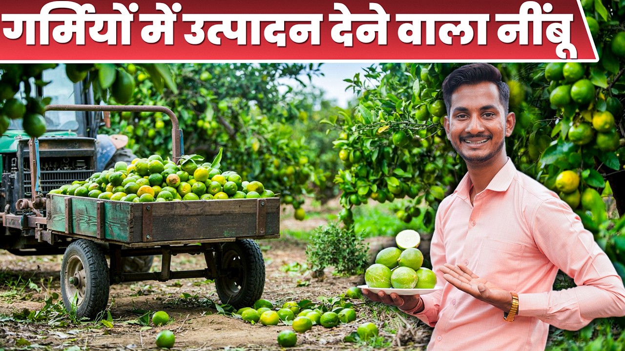 गर्मियों में उत्पादन देने वाला नींबू // seedless lemon farming in india // Neembu Ki Kheti