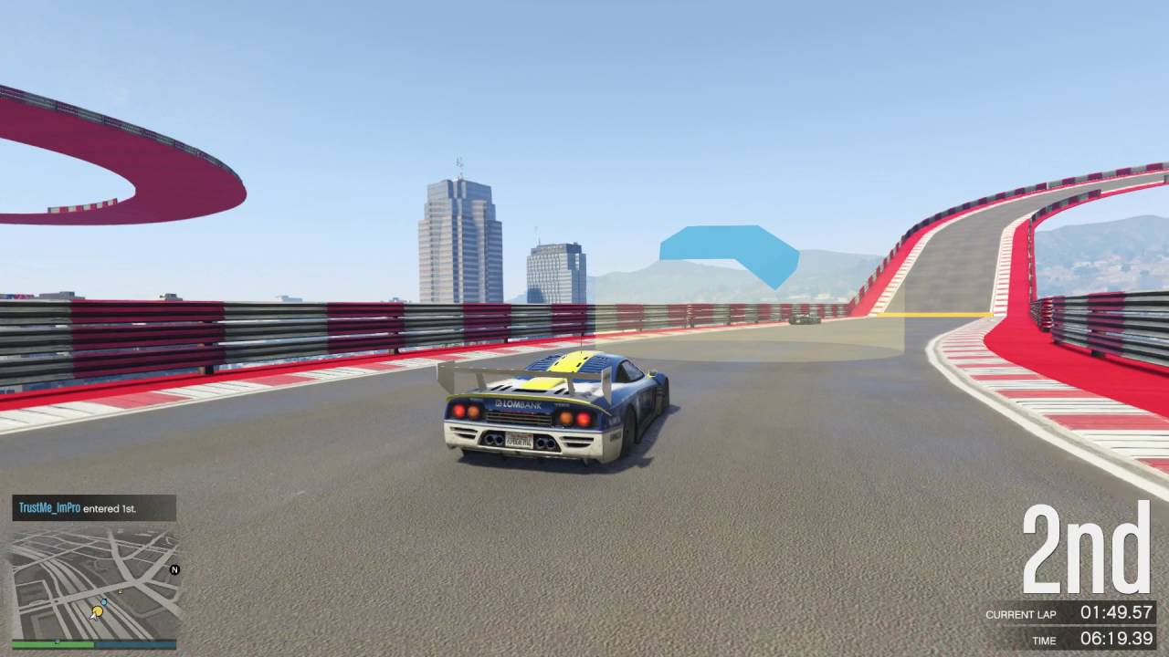 Crazy .02 second finish GTA 5 Stunt Race