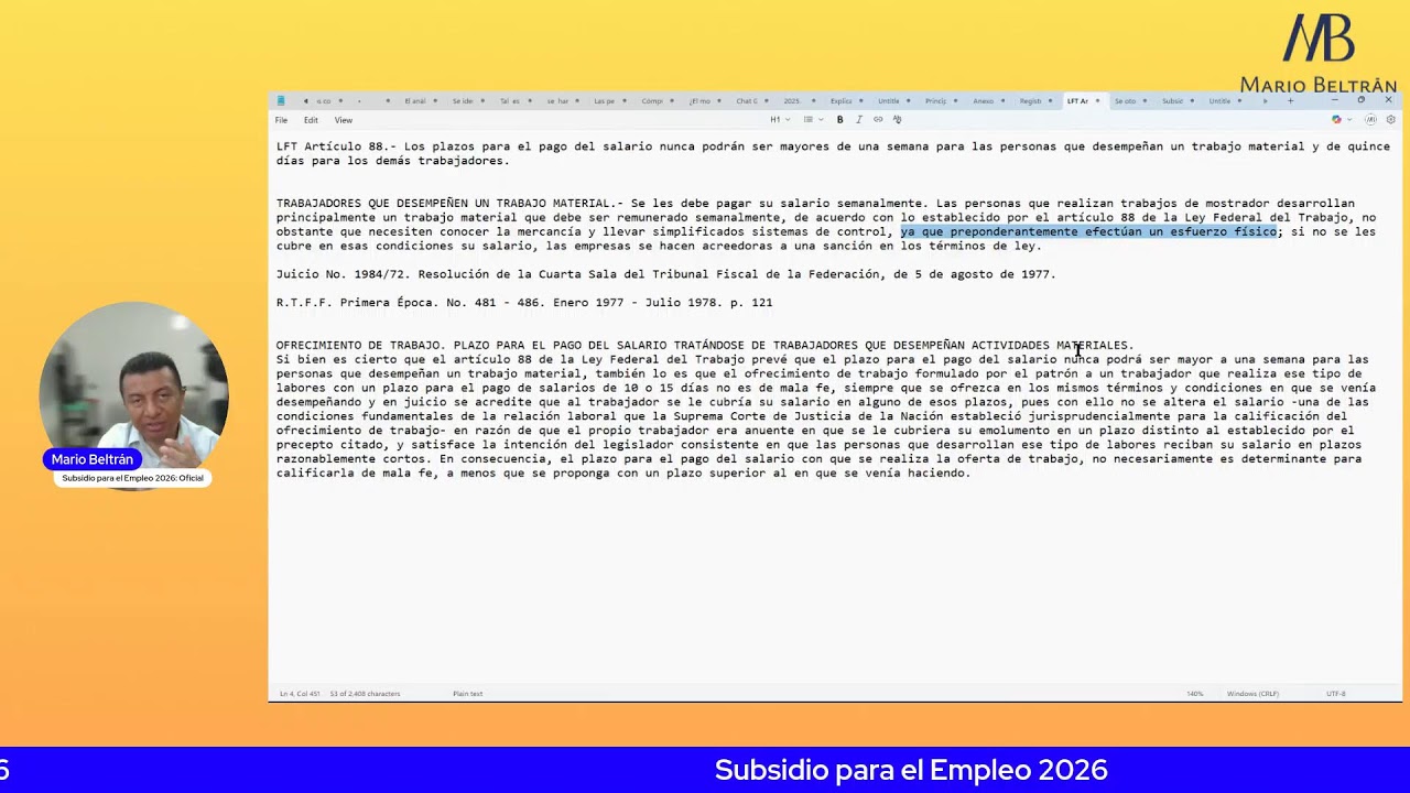 Subsidio para el Empleo 2026: Oficial